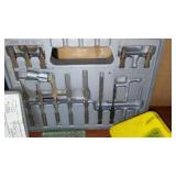 Assorted Bits, Vintage Parts Drawers, Pry Bar, Planer.