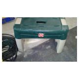 Heavy Duty Extension Cords (3) And 2 Step Plastic Shop Stool.