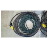 Heavy Duty Extension Cords (3) And 2 Step Plastic Shop Stool.