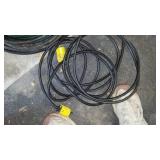 Heavy Duty Extension Cords (3) And 2 Step Plastic Shop Stool.