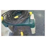 Heavy Duty Extension Cords (3) And 2 Step Plastic Shop Stool.