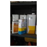 Assorted Painting Supplies, Trowels, Thinner and More.