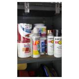 Assorted Painting Supplies, Trowels, Thinner and More.
