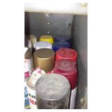 Assorted Painting Supplies, Trowels, Thinner and More.