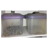 Assortment of 1-3 in. Screws and Cabinets.