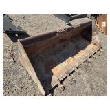 Bobcat Skid Steer Loader Bucket Attachment with Teeth approximately 72 inches wide Bobcat Skid Steer Loader Bucket Attachment with Teeth approximately 72 inches wide