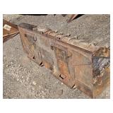 Bobcat Skid Steer Loader Bucket Attachment with Teeth approximately 72 inches wide Bobcat Skid Steer Loader Bucket Attachment with Teeth approximately 72 inches wide