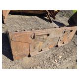 Bobcat Skid Steer Loader Bucket Attachment with Teeth approximately 72 inches wide Bobcat Skid Steer Loader Bucket Attachment with Teeth approximately 72 inches wide