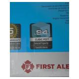 New First Alert combination waterproof fire safe. Approx 1 cft. Approx 40 lbs. As shown. New First Alert combination waterproof fire safe. Approx 1 cft. Approx 40 lbs. As shown.