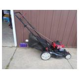 Blackmax Briggs & Stratton mower. Big wheel with bagger. Tested & works. As shown. Blackmax Briggs & Stratton mower. Big wheel with bagger. Tested & works. As shown.
