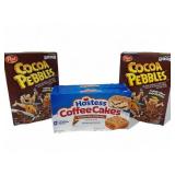 Breakfast Lot |   Post & Hostess | (2)  Post Cocoa Pebbles  & (2) Hostess Coffee Cakes Breakfast Lot |   Post & Hostess | (2)  Post Cocoa Pebbles  & (2) Hostess Coffee Cakes