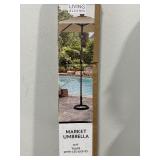 Market Umbrella Taupe with LED Lights