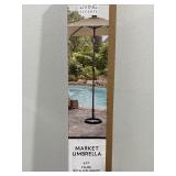 Market Umbrella Taupe with LED Lights