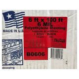 Construction Grade Plastic Sheeting 6 FT x 100 FT Black 6 MIL