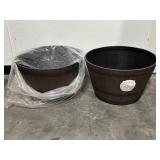 Patio Whiskey Barrel Planters