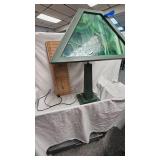 Stained Glass Lamp with Wood Frame/Base Stained Glass Lamp with Wood Frame/Base