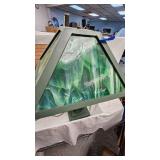 Stained Glass Lamp with Wood Frame/Base Stained Glass Lamp with Wood Frame/Base