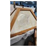 Stained Glass Lamp with Wood/Frame and Base (Cream Color) Stained Glass Lamp with Wood/Frame and Base (Cream Color)