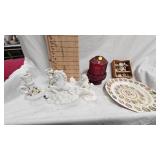 Lot of Misc Glassware and Unicorn Set Lot of Misc Glassware and Unicorn Set