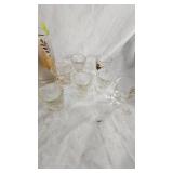 Libby Frosted Glass Tumblers with Gold Leaf Design from the 60 Libby Frosted Glass Tumblers with Gold Leaf Design from the 60