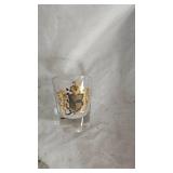 Libby Frosted Glass Tumblers with Gold Leaf Design from the 60 Libby Frosted Glass Tumblers with Gold Leaf Design from the 60