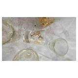 Libby Frosted Glass Tumblers with Gold Leaf Design from the 60 Libby Frosted Glass Tumblers with Gold Leaf Design from the 60