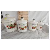 Strawberry Fields Canister Set, by Sears Roebuck, 1970 Strawberry Fields Canister Set, by Sears Roebuck, 1970