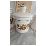 Strawberry Fields Canister Set, by Sears Roebuck, 1970 Strawberry Fields Canister Set, by Sears Roebuck, 1970