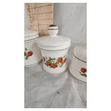 Strawberry Fields Canister Set, by Sears Roebuck, 1970 Strawberry Fields Canister Set, by Sears Roebuck, 1970