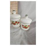 Strawberry Fields Canister Set, by Sears Roebuck, 1970 Strawberry Fields Canister Set, by Sears Roebuck, 1970
