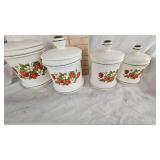 Strawberry Fields Canister Set, by Sears Roebuck, 1970 Strawberry Fields Canister Set, by Sears Roebuck, 1970