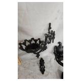 Cast Iron Wall Sconce, Eagle Iron Wall Sconce and Plaster Decor Cast Iron Wall Sconce, Eagle Iron Wall Sconce and Plaster Decor