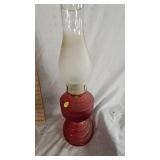 Lot of 3 Oil Lamps with Chimneys in Good Condition Lot of 3 Oil Lamps with Chimneys in Good Condition