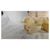 Fenton Custard Vase/Rose Bowl, pair Fenton Custard Vase/Rose Bowl, pair