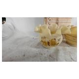 Fenton Custard Vase/Rose Bowl, pair Fenton Custard Vase/Rose Bowl, pair