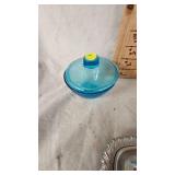 Fenton Milk Glass Hobnail Candy Dish, Blue Covered Dish, and Butter Holder Fenton Milk Glass Hobnail Candy Dish, Blue Covered Dish, and Butter Holder