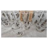 Cool Bohemian Green Glass Decanter and 7 Cordial Shot Glasses with Tray Cool Bohemian Green Glass Decanter and 7 Cordial Shot Glasses with Tray