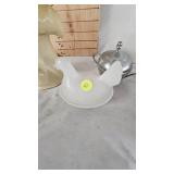 Squirrel Planter, Chicken Nesting Dish, Sugar/Creamer Squirrel Planter, Chicken Nesting Dish, Sugar/Creamer