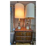 Pair of Vintage Lamps with Cherubs with Prisms(Tested and Works) Pair of Vintage Lamps with Cherubs with Prisms(Tested and Works)