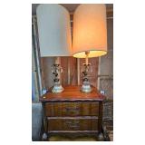 Pair of Vintage Lamps with Cherubs with Prisms(Tested and Works) Pair of Vintage Lamps with Cherubs with Prisms(Tested and Works)