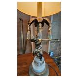 Pair of Vintage Lamps with Cherubs with Prisms(Tested and Works) Pair of Vintage Lamps with Cherubs with Prisms(Tested and Works)