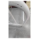 Full Size White Metal Tubular Bed with Headboard, Footboard and Rails Full Size White Metal Tubular Bed with Headboard, Footboard and Rails