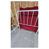 Full Size White Metal Tubular Bed with Headboard, Footboard and Rails Full Size White Metal Tubular Bed with Headboard, Footboard and Rails
