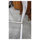 Full Size White Metal Tubular Bed with Headboard, Footboard and Rails Full Size White Metal Tubular Bed with Headboard, Footboard and Rails