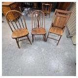 Lot of 3 Chairs, Rocking Chair, Kitchen Chair and Folding Wood Chair Lot of 3 Chairs, Rocking Chair, Kitchen Chair and Folding Wood Chair