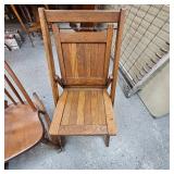 Lot of 3 Chairs, Rocking Chair, Kitchen Chair and Folding Wood Chair Lot of 3 Chairs, Rocking Chair, Kitchen Chair and Folding Wood Chair