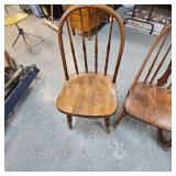 Lot of 3 Chairs, Rocking Chair, Kitchen Chair and Folding Wood Chair Lot of 3 Chairs, Rocking Chair, Kitchen Chair and Folding Wood Chair