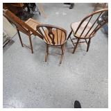 Lot of 3 Chairs, Rocking Chair, Kitchen Chair and Folding Wood Chair Lot of 3 Chairs, Rocking Chair, Kitchen Chair and Folding Wood Chair