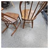 Lot of 3 Chairs, Rocking Chair, Kitchen Chair and Folding Wood Chair Lot of 3 Chairs, Rocking Chair, Kitchen Chair and Folding Wood Chair