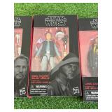 Star Wars The Black Series Tobias Beckett, Rebel Trooper Soldat Rebelle & Lando Calrissian